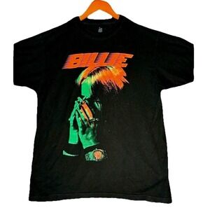 Billie Eilish Hand Face T-shirt Size Large Black‎ 2020 Indie PopTee